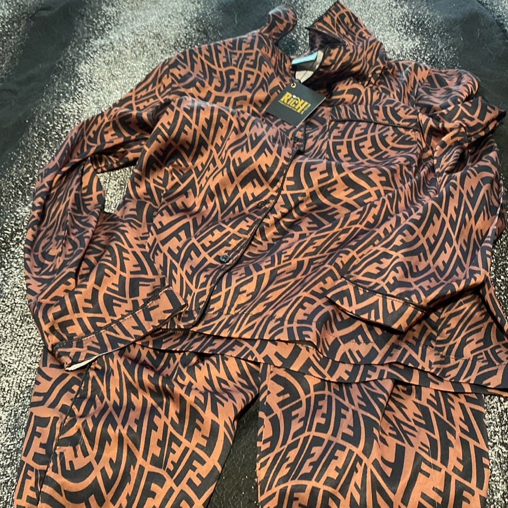 Rich Boy$ satin pajamas, size 18 kids